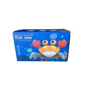 Open Box CUTE CRAB electric induction crawling crab toy w/ music and LED light u